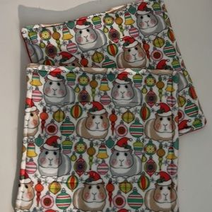 Guinea pig piddle pads ORNAMENTS Fleece 11” Reversible washable reusable new